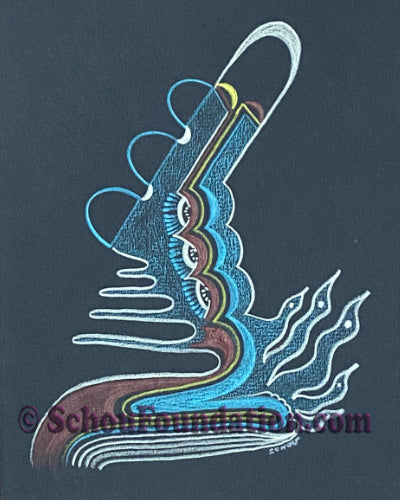 "Under the Microscope", Original, Black Paper Series