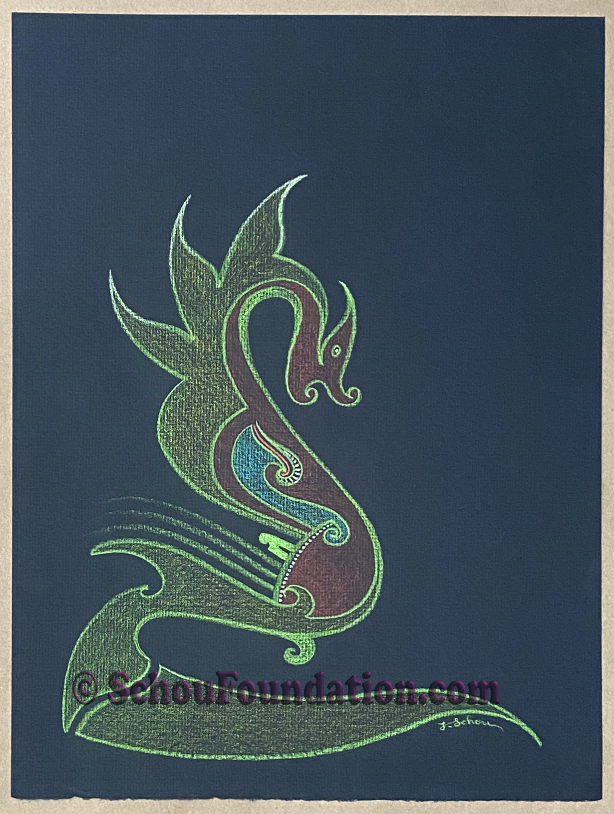 "Dragon", Original, Black Paper Series