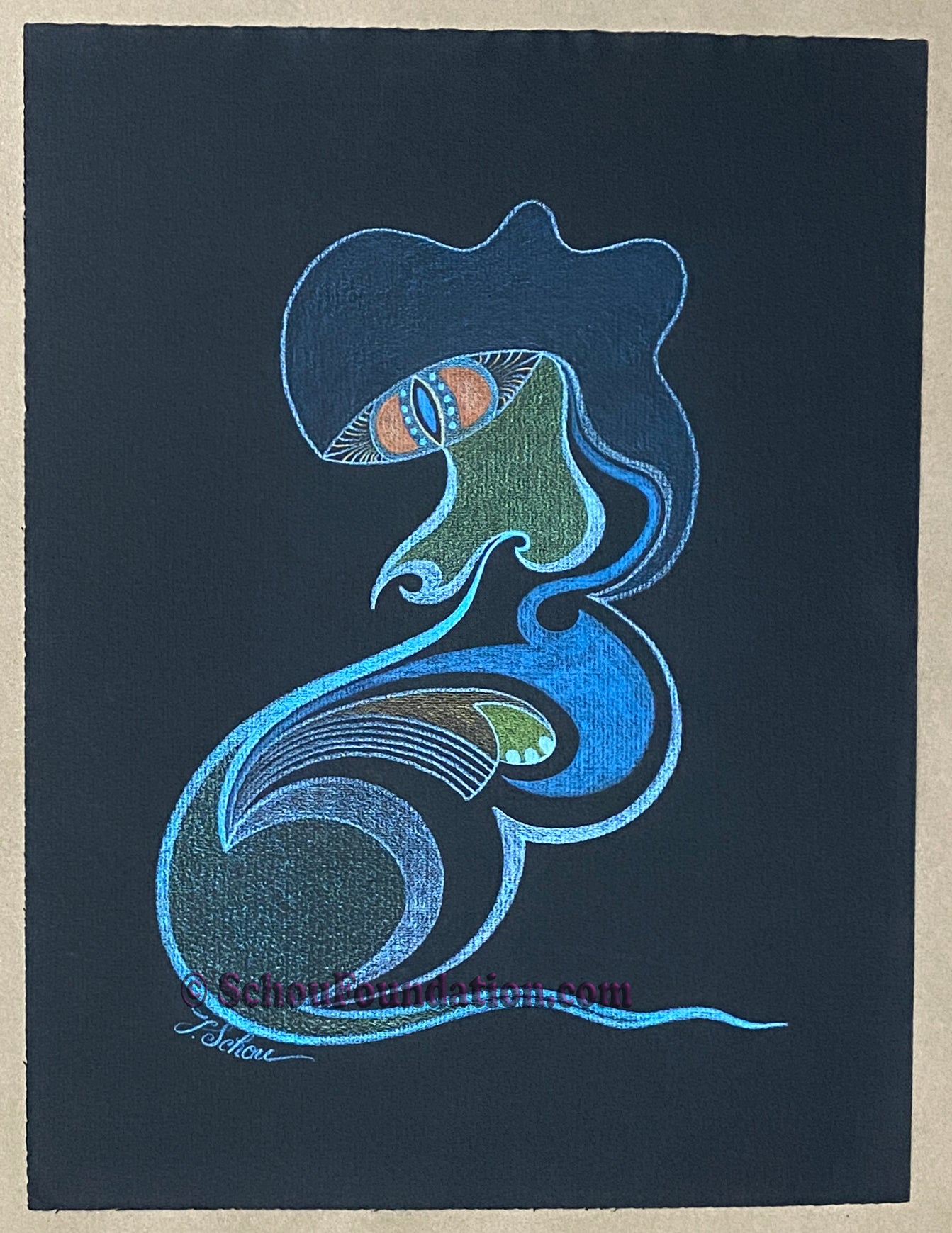 "Untitled", Original, Black Paper Series