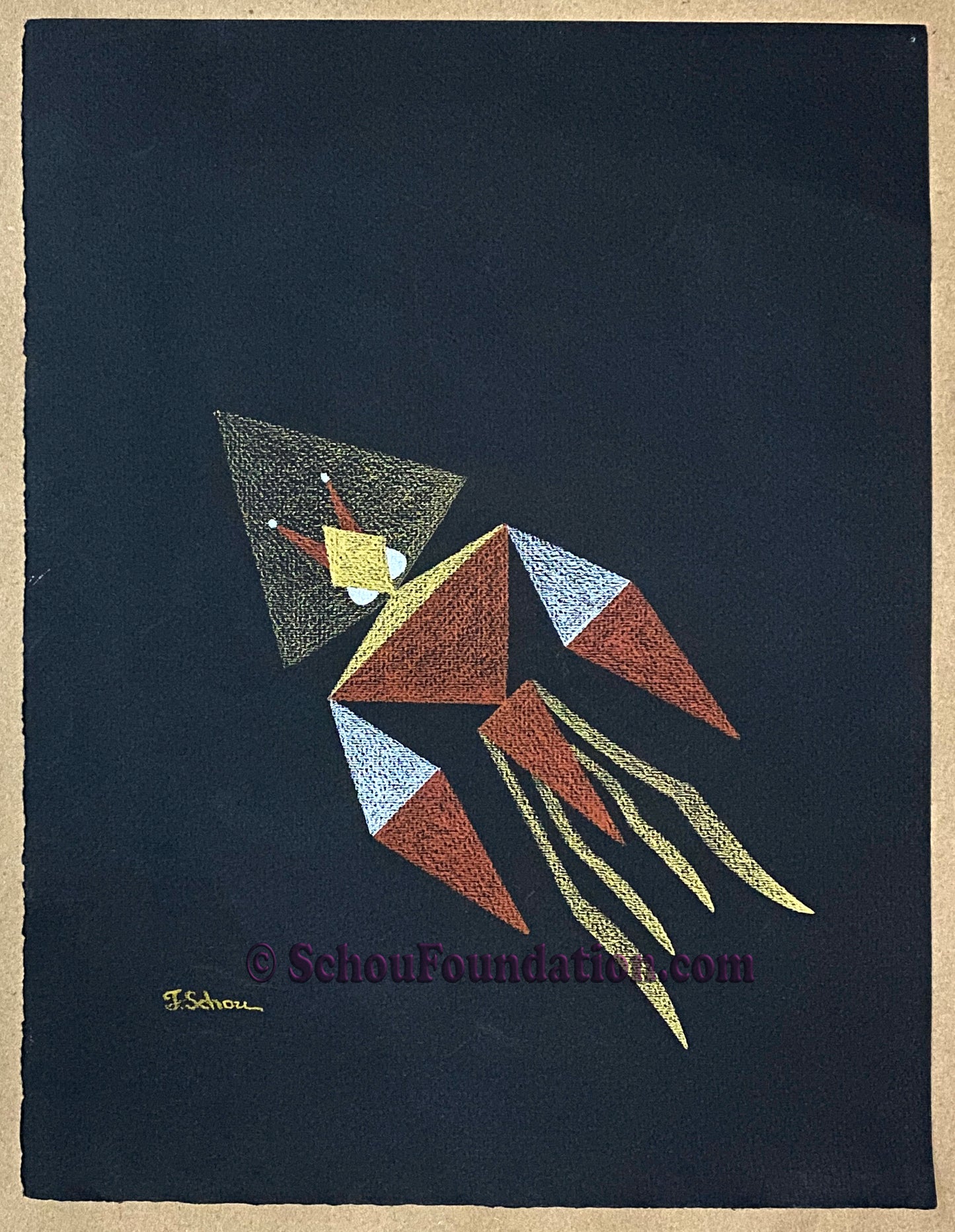 "Rocket Man", Original, Black Paper Series