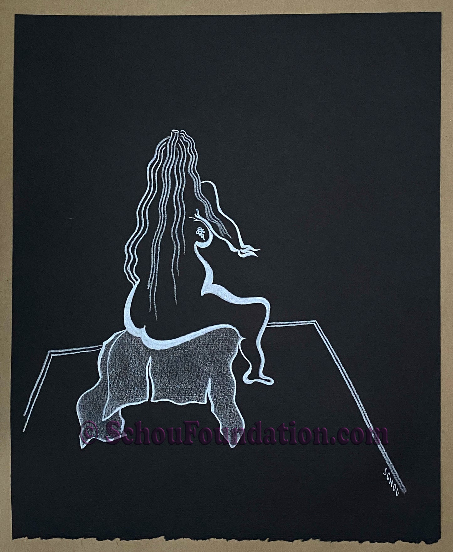 "Little Miss Who's Her Face", Original, Black Paper Series