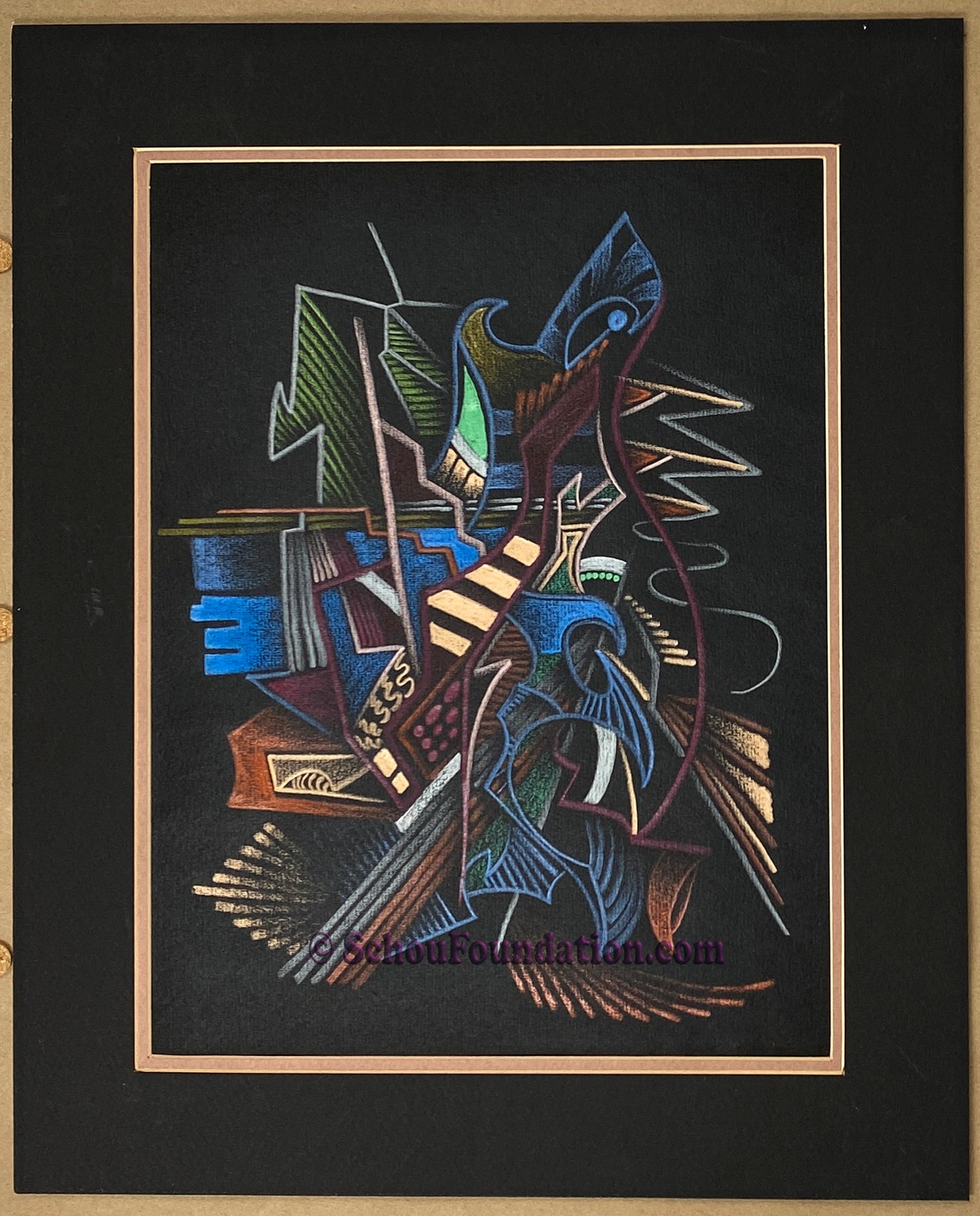 "Untitled", Original, Black Paper Series (Matted)