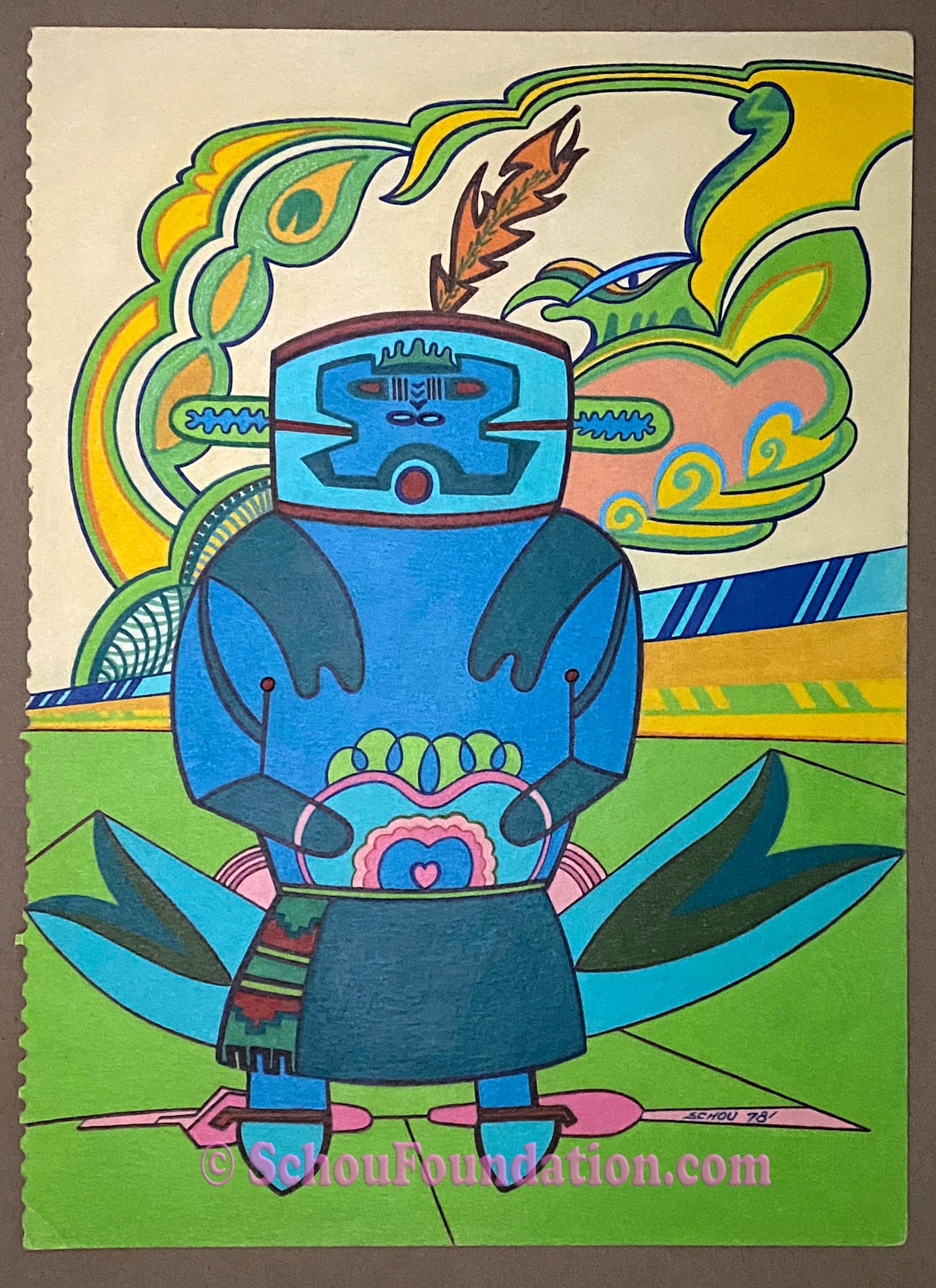 "Kachina Doll", Original, White Paper Series