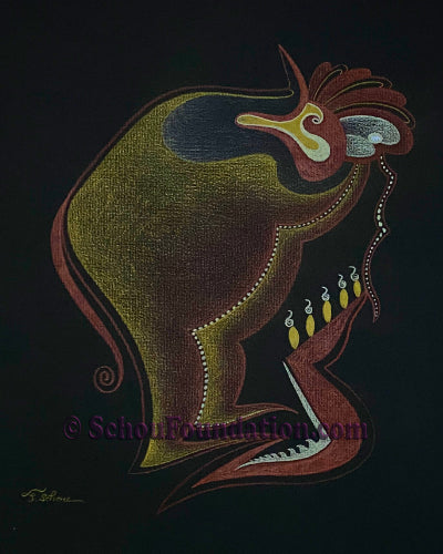 "Feeding the Young", Original, Black Paper Series