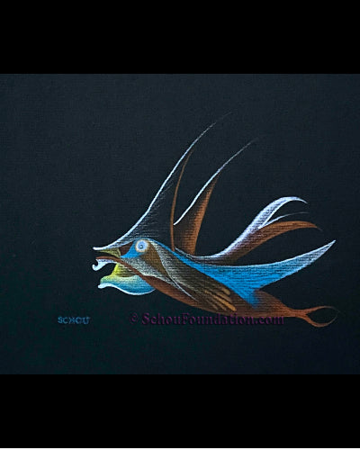 "The Fish", Original, Black Paper Series