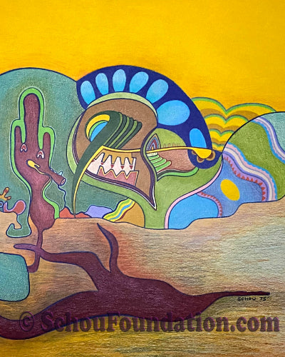 "Desert Oasis", Original, Harvey Board Series